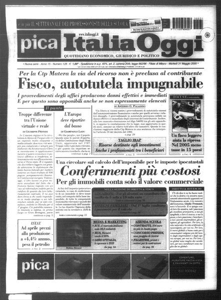 Italia oggi : quotidiano di economia finanza e politica